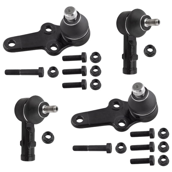 BOXI 4pcs Front Outer Tie Rod End Links + Lower Ball Joints Fit for Ford Focus 2006-2007 (Built After 12/5/2005) | ES80580 K80992