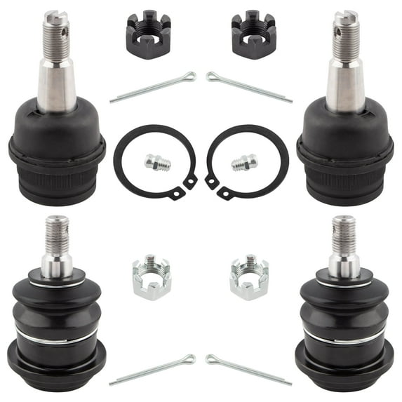 BOXI 4pcs Front Upper & Lower Ball Joints Set Fit for Dodge Ram 1500 1994 1995 1996 RWD | K7201 K7206