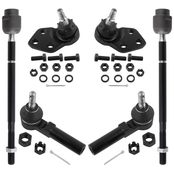 BOXI Front Inner Outer Tie Rod Ends Ball Joints Compatible with Buick LeSabre, Cadillac Deville, Oldsmobile 98, Pontiac Bonneville, 6 Piece