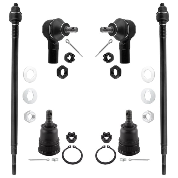 BOXI 6pcs Front Inner and Outer Tie Rods & Lower Ball Joints Fit for Honda CR-V 2002 2003 2004 2005 2006 2.4L l4 | K80223 ES3581 EV80383