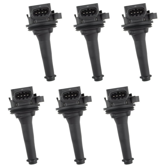 BOXI 6pcs Ignition Coils for Volvo S60 C70 S70 V70 XC70 S80 XC90 2.3L 2.4L 2.5L L5 1999-2007 | UF341 UF341T C1258 E371 5C1320 30713416 91256016 91256010