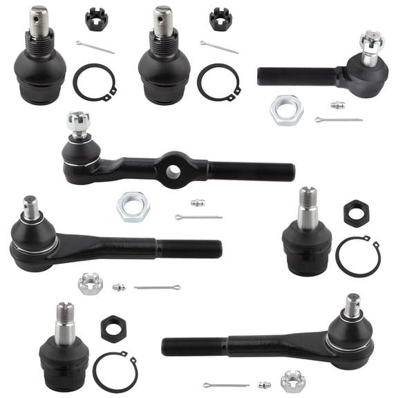BOXI 8pc Front Inner Outer Tie Rod Upper Lower Ball Joint Kit Fit for Chevrolet K10 K10 Suburban K20 1981-1986 for GMC Jimmy 1985-1991 K1500 K2500 1981-1986 / ES2027 ES2026 ES2233 ES2234 K8195 K8194