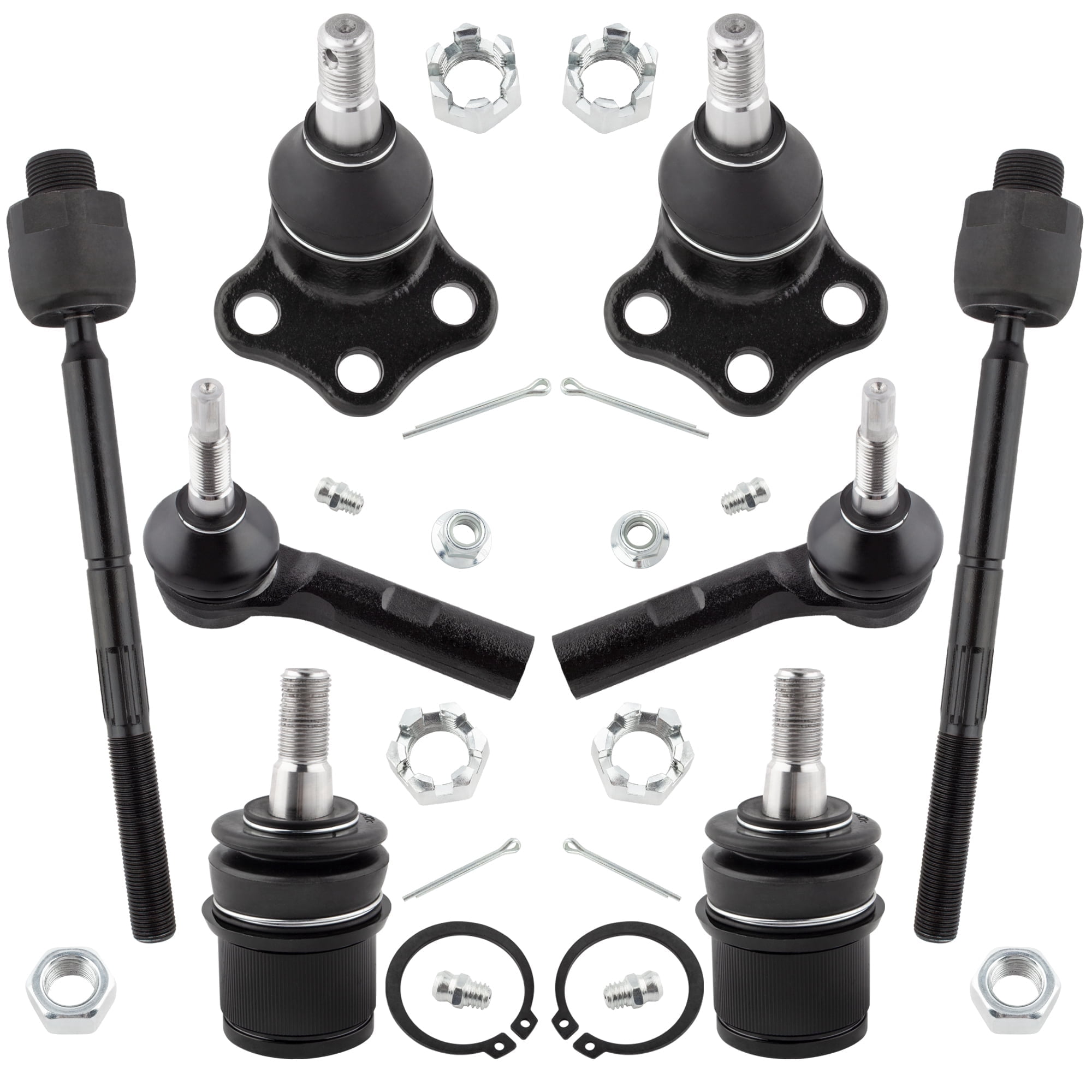 BOXI 8pc Front Upper Lower Ball Joints Inner Outer Tie Rods Kit ...