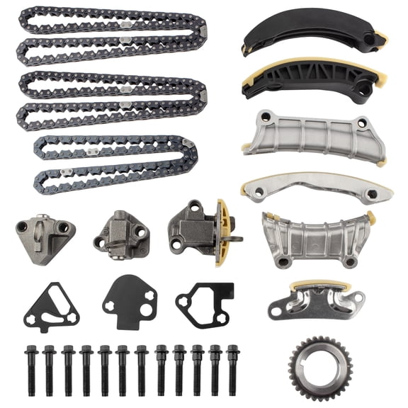 BOXI 9-0753S Engine Timing Chain Kit Fits for Buick LaCrosse Rendezvous / for Cadillac CTS SRX STS / for Saturn Aura / for Suzuki XL-7 2.8L 3.6L V6 2005 2006 2007 / Replaces TS21003 TK600