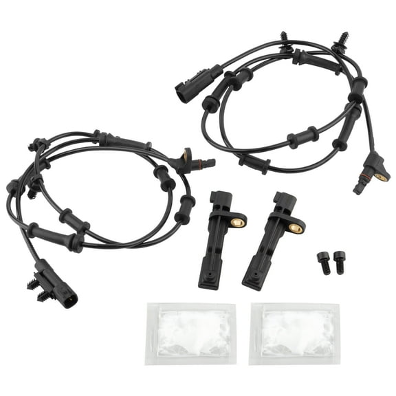BOXI Front + Rear Left & Right ABS Wheel Speed Sensors Fit for Jeep Wrangler 2008-2017, 4 Pieces