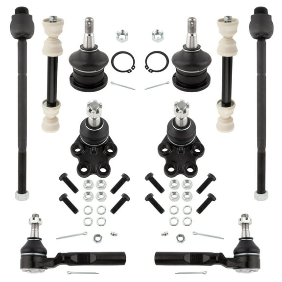 BOXI Front Suspension Kit Upper Lower Ball Joints Tie Rod End Sway Bar End Link Fit for Chevy Silverado 1500 GMC Sierra 1500 1999-2006 | 2WD w/ Coil Spring Suspension| K6540 K6539 K80631 EV370 ES3492