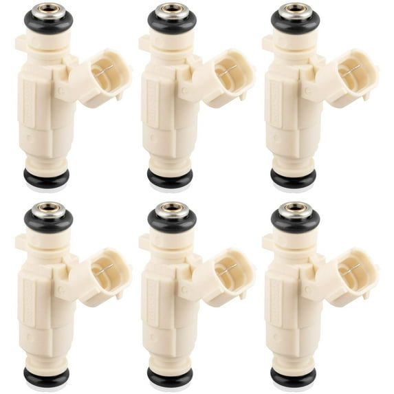 BOXI Pack of 6 Fuel Injectors Fit for Hyundai Santa Fe 2007-2009/Tucson 2005-2009/Elantra 2001-08/Tiburon 2003-08 / for Kia Optima Rondo 2007-10/Soul Sportage 2010/Spectra 04-07| Replace# 35310-23600