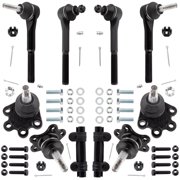 BOXI Set of 10 Front Inner & Outer Tie Rod Ends + Upper & Outer Lower Ball Joints + Adjusting Sleeves Kit Fit for Chevrolet Astro GMC Safari 1990-2005 AWD | Replace ES3254 ES2838 ES2004 K6292 K6291