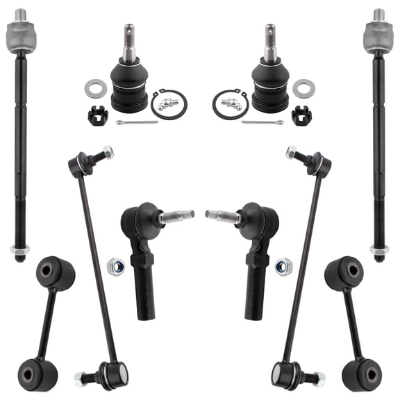 BOXI (Set of 10) Front & Rear Sway Bar Links Inner Outer Tie Rod Ends Lower Ball Joints Fit for Dodge Grand Caravan Chrysler Town & Country 2001-2007 Voyager 2001-2003| K7399 K7258 EV405 ES3537 K7301