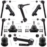 BOXI Set of 12 Front Steering Idler Arm Inner & Outer Tie Rod Ends Upper & Lower Ball Joints Fit for Chevrolet Astro GMC Safari 1990-2005 2WD| Replace K6366T K6365T ES2019 ES2020 ES2004 K5208 K6141