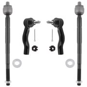BOXI Set of 4 2x Front Inner Tie Rod Ends + 2x Front Outer Tie Rod Ends Driver Left and Passenger Right Side Fit for Toyota RAV4 2001 2002 2003 All 2WD & 4WD Models | Replace EV442 ES3654 ES3655