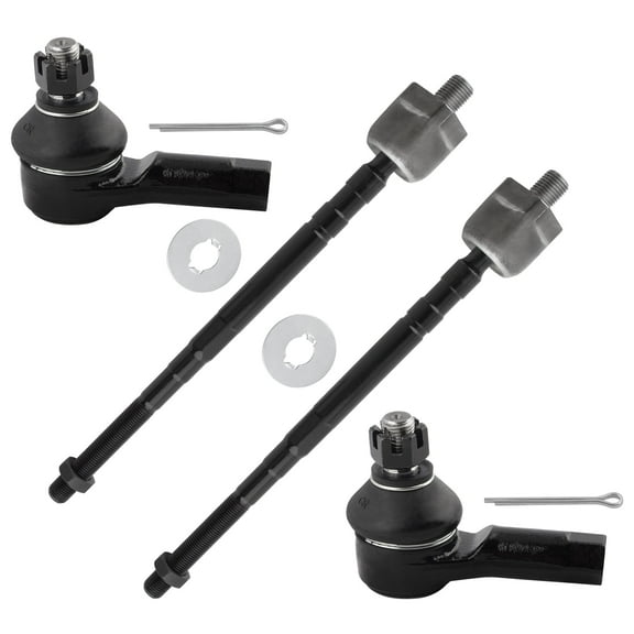 BOXI (Set of 4) Front Inner and Outer Tie Rod End Links Fit for Chevrolet Chevy Metro 1998 1999 2000 2001 Sedan | Models with Power Steering Only | Replaces EV800109 ES3043