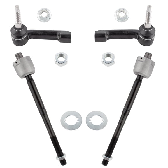 BOXI (Set of 4) Front Inner and Outer Tie Rod End Links Fit for Ford Expedition 2007-2016 / for Lincoln Navigator 2007-2016 / for Ford F-150 2009-2017 4WD Excludes Raptor | ES800514 ES800515 EV800457