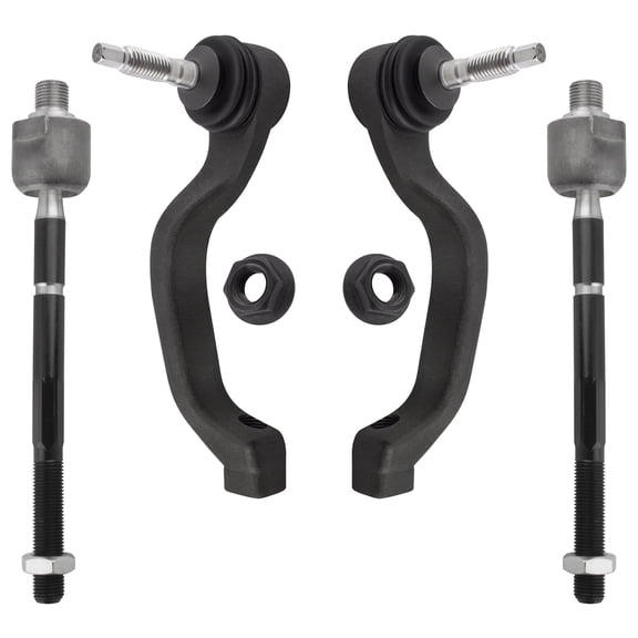 BOXI (Set of 4) Front Inner & Outer Tie Rod Ends Replacement for Ford Thunderbird 2002 2003 2004 2005 | for Lincoln LS 2000 2001 2002 2003 2004 2005 2006 | Replaces EV452 EV453 ES800415 ES800414