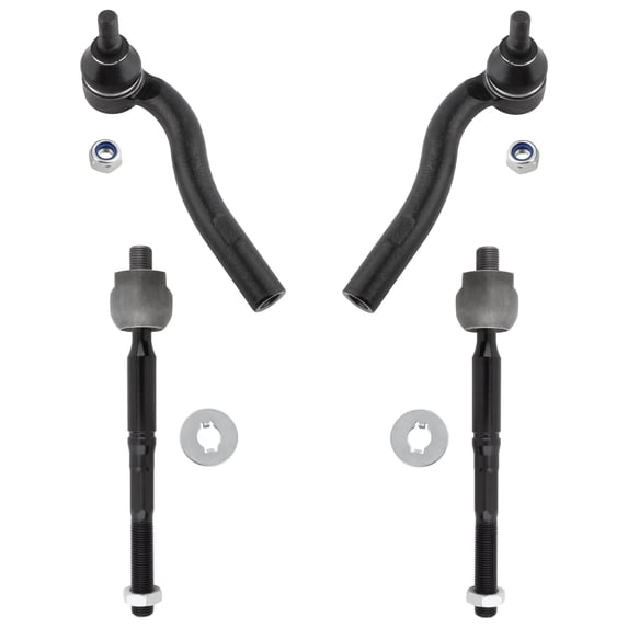 BOXI (Set of 4) Front Inner & Outer Tie Rods Ends Fit for Lexus GS300 1998 1999 2000 2001 2002 2003 2004 2005 / GS400 1998 1999 2000 / GS430 2001 2002 2003 2004 2005 | Replace ES80584 ES80585 EV80600