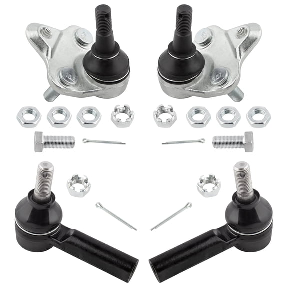 BOXI Front Lower Ball Joints Outer Tie Rod Ends Fit for Chevrolet P1998-2002, Geo Prizm 1996-1997, Toyota Corolla 1996-2002, 4-Piece Set