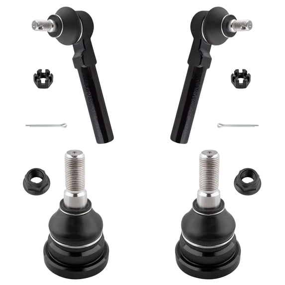 BOXI (Set of 4) Front Lower Ball Joints + Outer Tie Rod Ends Fit for Ford Mustang 1994 1995 1996 1997 1998 1999 2000 2001 2002 2003 2004 Not for SVT Models/Replaces K8661 ES3184
