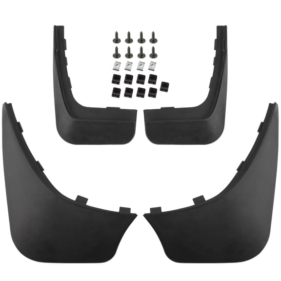 BOXI Set of 4 Front and Rear Side Mud Flaps Splash Guards Compatible for Smart Fortwo 2008 2009 2010 2011 2012 2013 2014 2015 L3 1.0L Coupe Convertible 2-Door