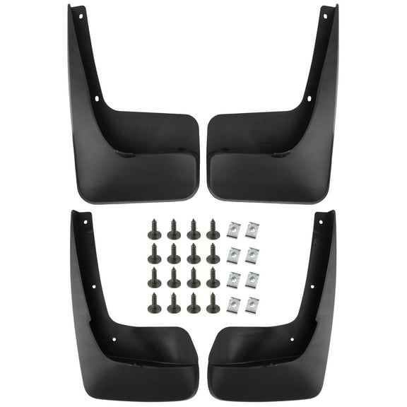 BOXI (Set of 4) Front and Rear Side Mud Flaps Splash Guards Mudflaps Fits for Chrysler Town & Country 2011-2017 | for Dodge Grand Caravan 2011-2019 | Without Running Boards