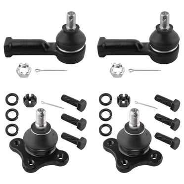 Detroit Axle Front Lower Control Arms + Outer Tie Rod Ends For Mazda 3 & 5 (2004–2009)
