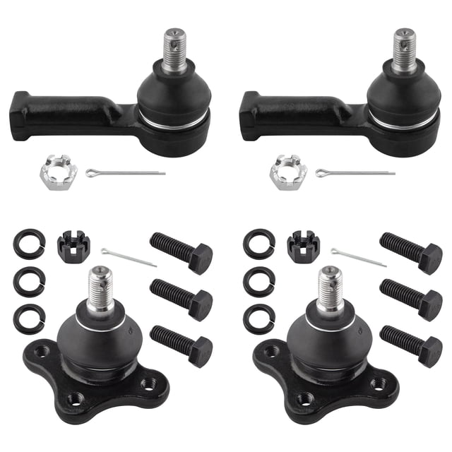 Detroit Axle Front Lower Control Arms + Outer Tie Rod Ends For Mazda 3 & 5 (2004–2009)