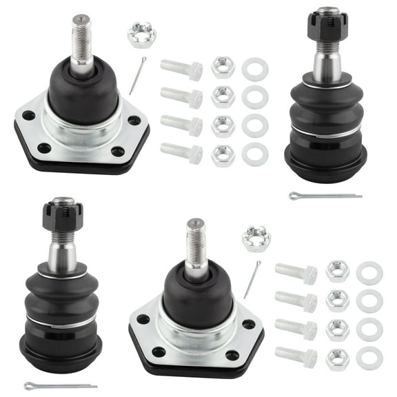 BOXI (Set of 4) Front Upper & Lower Ball Joints Fit for Chevrolet C10 Pickup G10 G20 P10 R10 R1500 Suburban for GMC C15 C1500 G15 G25 G1500 G2500 P15 P1500 R1500 Suburban | Replace K6136 K6117