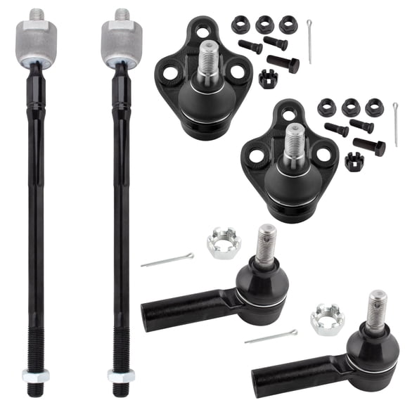 BOXI (Set of 6) Front Inner Outer Tie Rod Ball Joint Fit for Chevrolet Prizm 1998 1999 2000 2001 2002/for Geo Prizm 1996 1997/for Toyota Corolla 1996 1997 1998 1999 2000 2001 2002 | K9756 ES2382 EV303