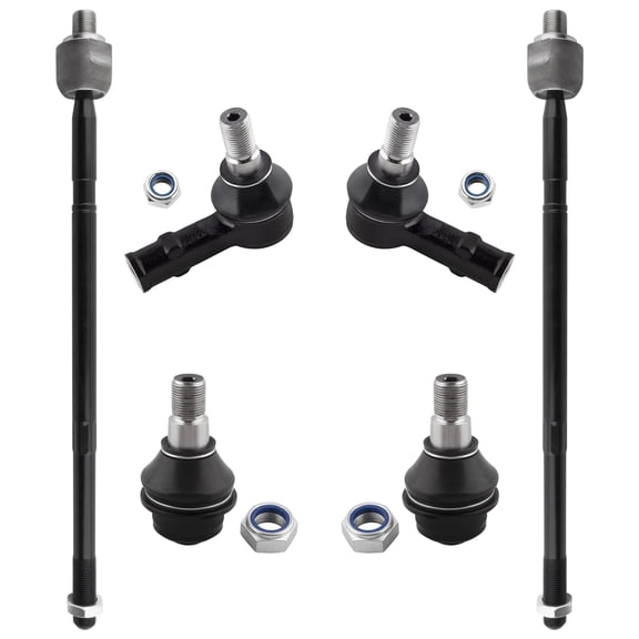 BOXI (Set of 6) Front Inner & Outer Tie Rod Ends Lower Ball Joints Fit for Dodge Sprinter 2500 3500 2003-2006 for Freightliner Sprinter 2500 3500 2002 2003 2004 2005 2006 | Replace ES3689 EV460 K7455