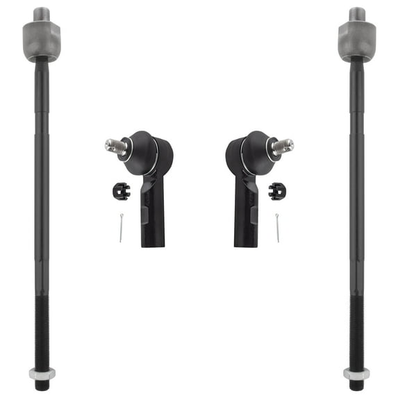 BOXI (Set of 4) Front Inner and Outer Tie Rods fit for Suzuki SX4 2007 2008 2009 2010 2011 2012 2013 / Replaces EV800714 ES800363