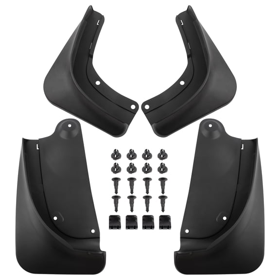 BOXI Set of 4 Front and Rear Side Mud Flaps Splash Guards Fit for Tesla Model Y 2020 2021 2022 No Need to Drill Holes