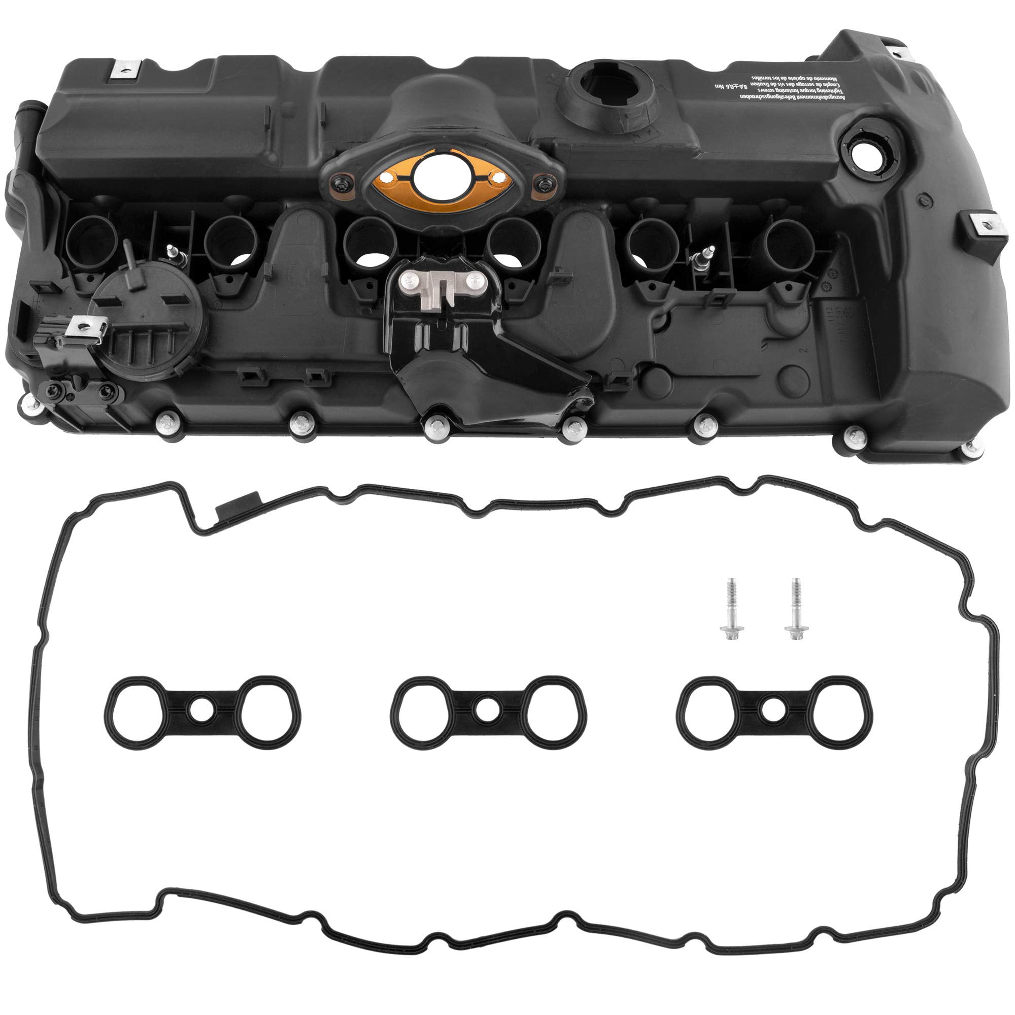 BOXI Valve Cover With PCV Valve, Gasket & Bolts Fits for BMW 128i 2008
