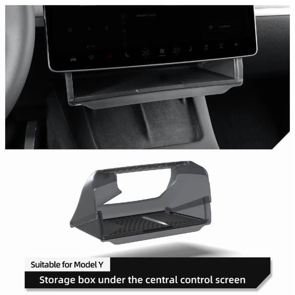 BOXIANG Center Console Screen Under Storage Box fit for Tesla Model 3/Y Juniper/Launch 2026, Center Console Hidden Storage Organizer Tray