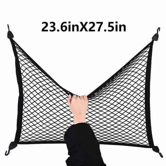 BOXIANG Highly Elastic Cargo Net Simple Truck Bed Cargo Mesh Organizer Suitable for Daily Light Loads of Trucks
