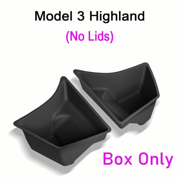 BOXIANG fit for 2024 2025 Tesla Model 3 Highland Rear Trunk Organizer Side Storage Box Boot Mat Bins TPE Flocking Lids Cover Car Accessories