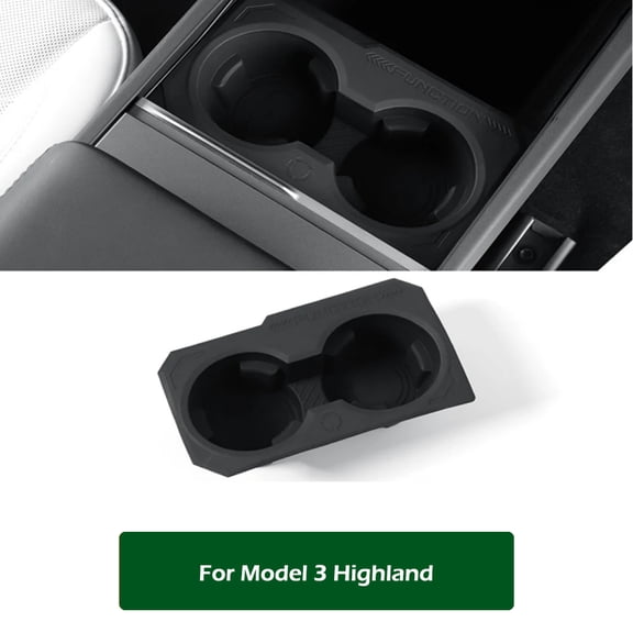 BOXIANG fit for Tesla Model Y Model 3 Highland Silicone Water Cup Holder Central Control Storage Box Drinks Holder Tray Car Accessories