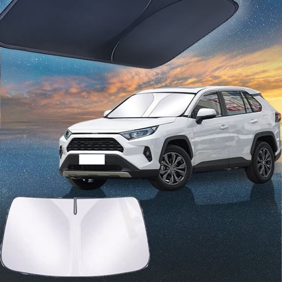 BOXIANG fit for Toyota RAV4 Car Windshield Sun Shade Blocks UV Ray Reflector Auto Window Visor Shield Cover Foldable Parasol 1 Piece