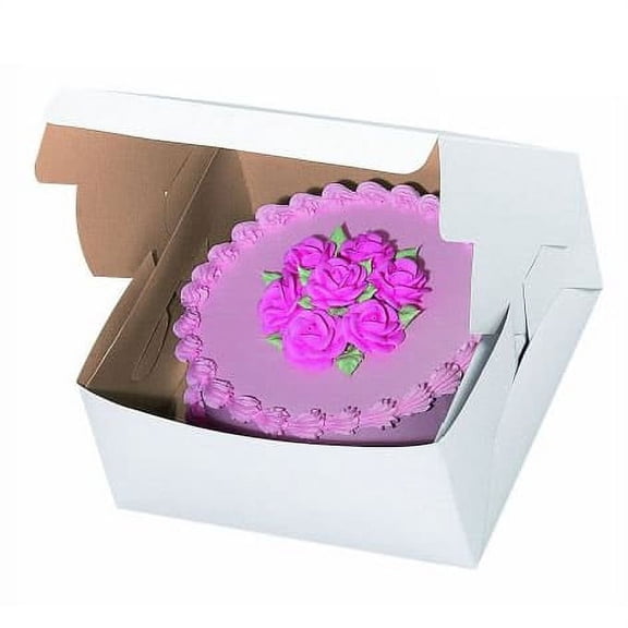 BOXit 10105B 10 x 10 x 5 White Cardboard Bakery Box - 100 / CS"