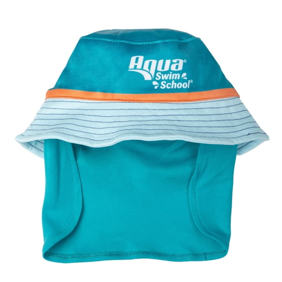 Aqua SwimSchool Sunshade Legionnaire Bucket Hat with Sun Shield for Infants, Blue