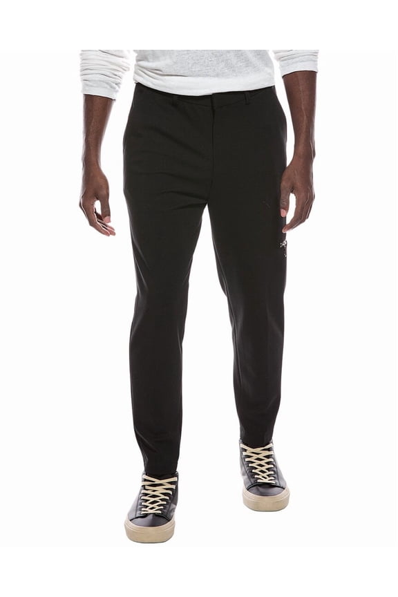 mens Jersey Tailored Zip Trouser, m, Black