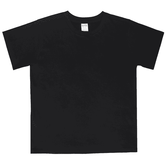 BOY'S 100% COTTON ROUND NECK T-SHIRT, Black XS, 1 Count, 1 Pack