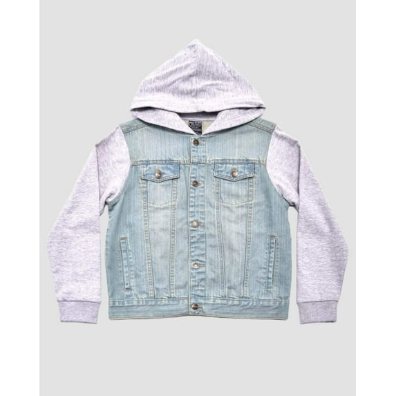 BOY'S DENIM 2FER HOODIE JACKET