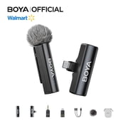 BOYA BOYALINK 2 Wireless Mini Microphone for TikTok, YouTube, Clear Voice, Mono/Stereo Single-Mic Starter Set