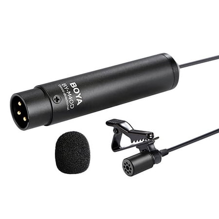 BOYA BY-M40D Omni-directional Lavalier Microphone Mic for Sony Panasonic Camcorder Audio Recorders