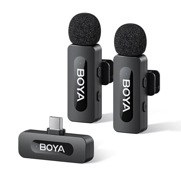 BOYA BY-V20 Wireless Microphone for USB Type-C, for Podcast, ,TikTok Vlogging Recordings, Streaming, YouTube, Facebook