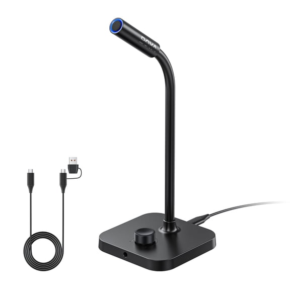 BOYA Gaming Computer USB Microphone for Business Meetings, Audiobook Recording, Interviews, ENC Noise Cancellation, 0–30 dB Gain, 9.7mm Capsule, 24 bit Studio Audio
