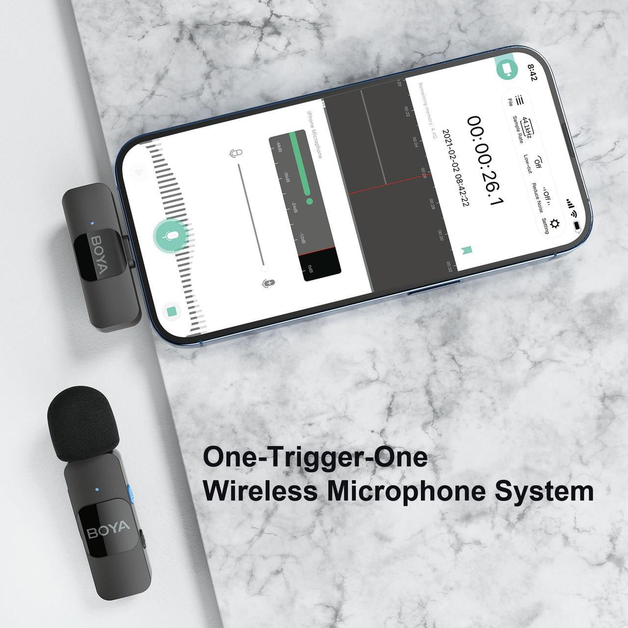 BOYA Microphones,14/13/12/11 Se 50M Smart BOYA BY-V1 by-V1 Mic Auto Noise Reduction Wireless Clip-on Clip Mic 14/13/12/11 V1 Wireless Auto BOYA V1 Wireless Auto Clip Mic Wireless Auto Clip