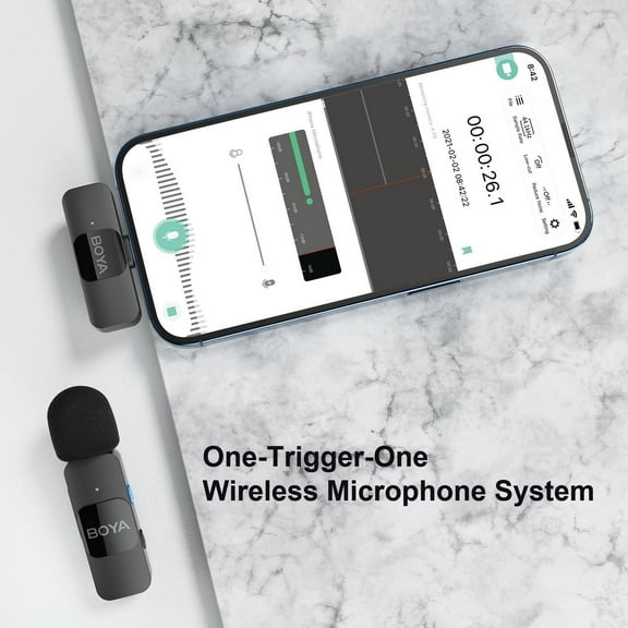 BOYA Microphones,14/13/12/11 Se 50M Smart BOYA BY-V1 by-V1 Mic Auto Noise Reduction Wireless Clip-on Clip Mic 14/13/12/11 V1 Wireless Auto BOYA V1 Wireless Auto Clip Mic Wireless Auto Clip