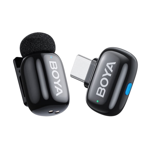 BOYA Mini 2 Microphones for iPhone/Android, 2TX+USB-C RX, 328 FT, Professional Microphones for Vlog, Podcast, Interview
