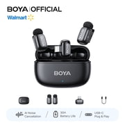 BOYA  Mini 2 Wireless Lavalier Microphone for iPhone & Android, 328ft with AI Noise Cancelling, for Video Recording, Vlog, Podcast, Interview