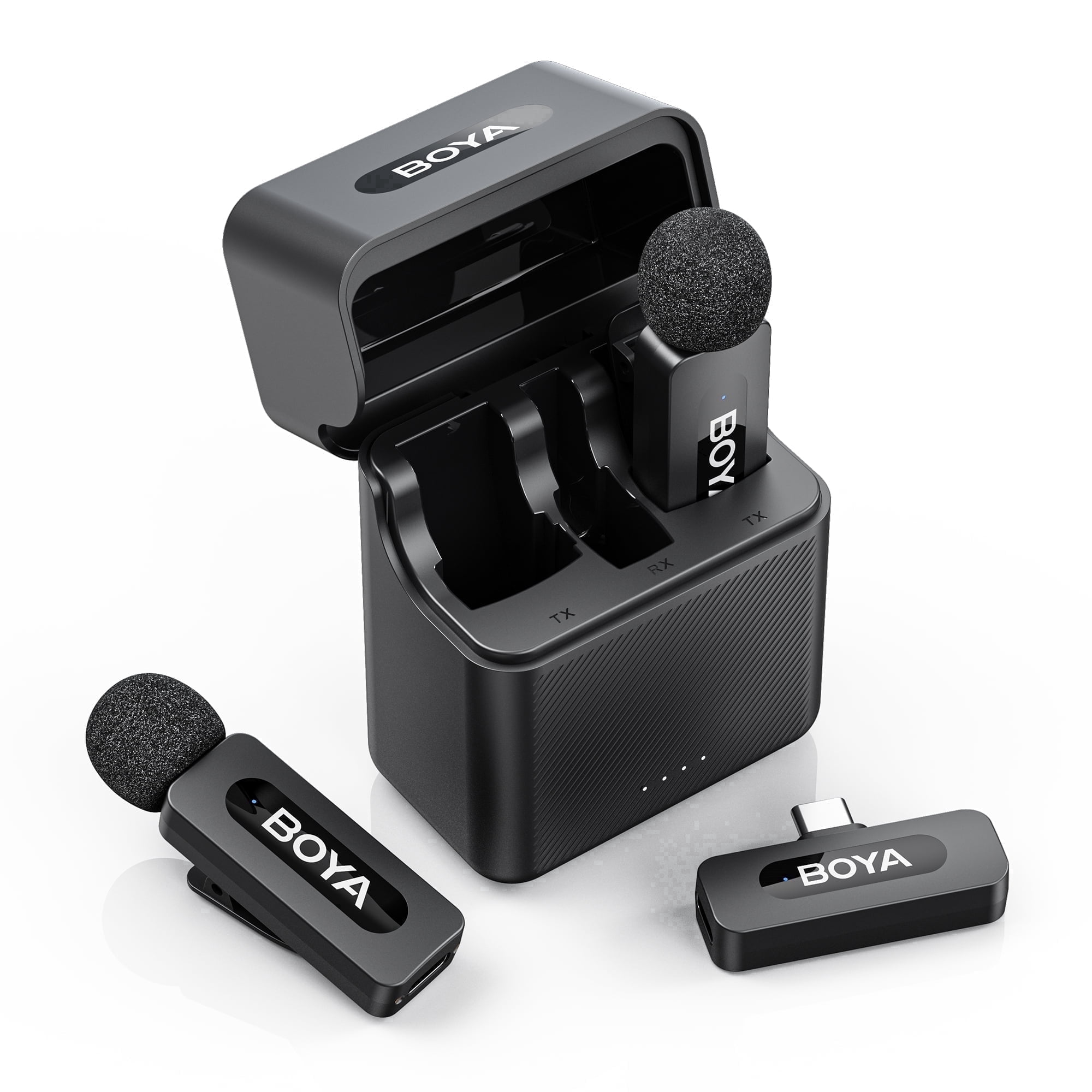 BOYA V30 Wireless Microphone for iphone and Android Phone,USB Type C Mini Microphone, Perfect for Interviews Podcasts Vlogging